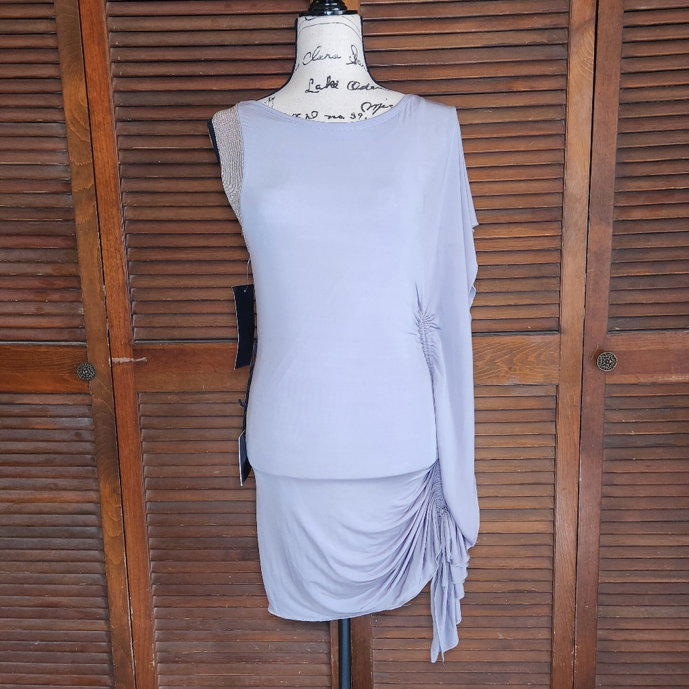 Kardashians Bebe Sabrina Beaded Drama Sleeve Mini Dress